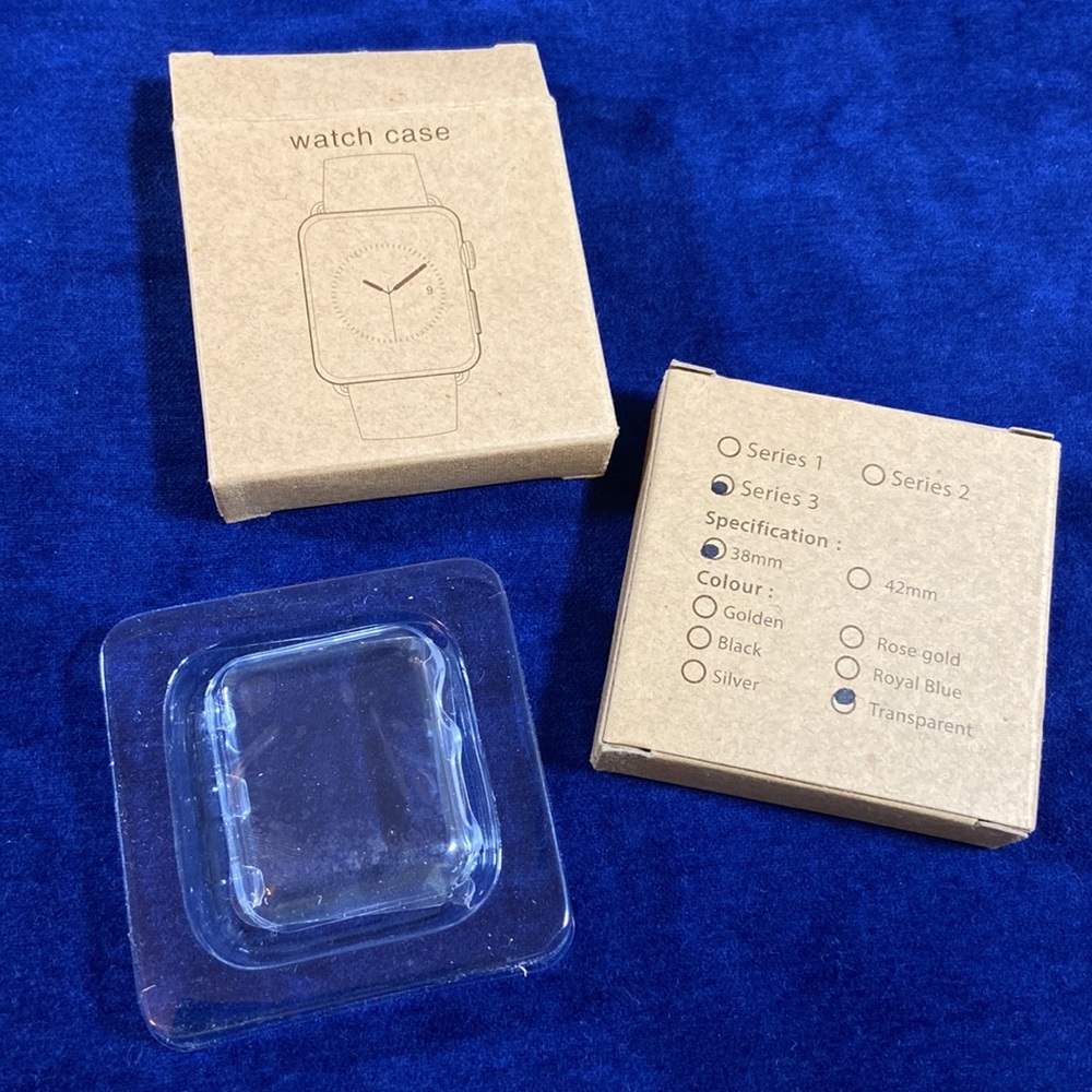 2 Clear Apple Watch Cases in boxes. 38mm.